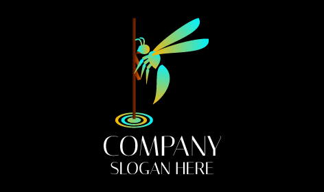 Logo Mouche en bâton de bois