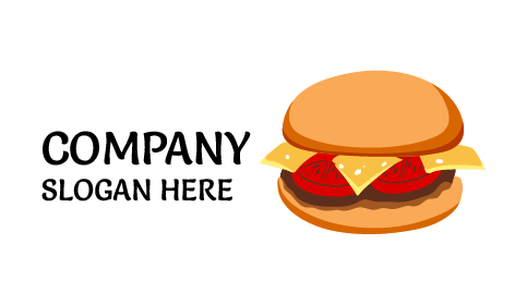 Cheese Slice Burger Yemek Logosu