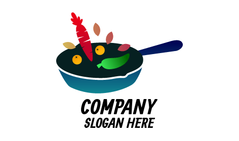 Leziz Sebzeler Kızartma Tavası Yemek Logosu