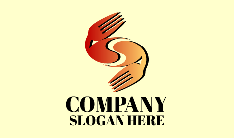 Logo De Nourriture Élégant Avec Fourchette Courbée