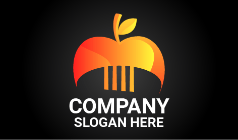 Logótipo De Comida De Maçã Dourada