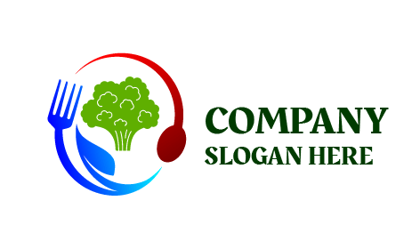 Green Broccoli Food Logo