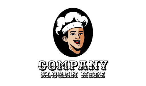 Male Chef Food Logo