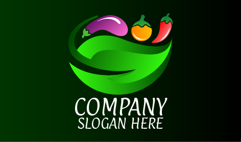 Purple Eggplant Food Logo