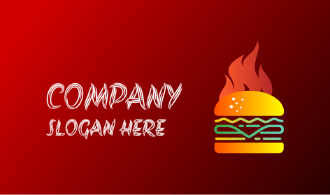 Spicy Burger Food Logo