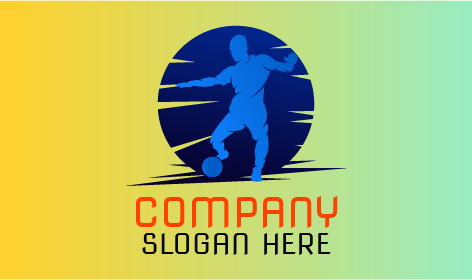 Kalın Mavi Futbol Logosu