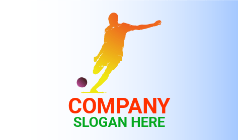 Fettes lila Fußball Logo