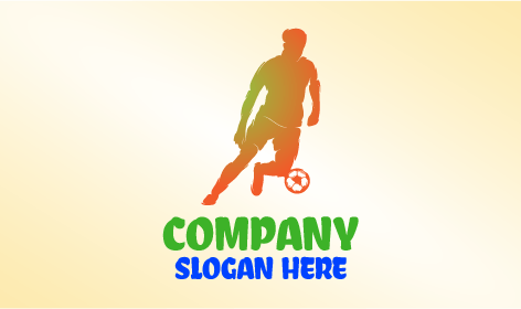 Elegantes Fußballspieler Logo