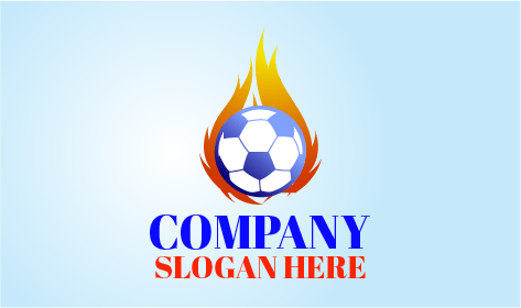 Feuriges Fußball Logo