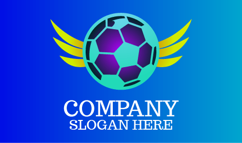 Elegantes Fußballspieler-Design-Logo