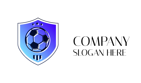 Logotipo De Fútbol De Jugador Circular