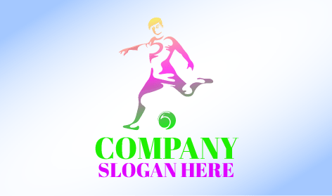 Logotipo Del Jugador De Fútbol