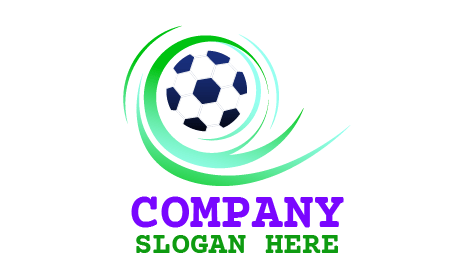 Logo Di Calcio Del Cerchio Verde