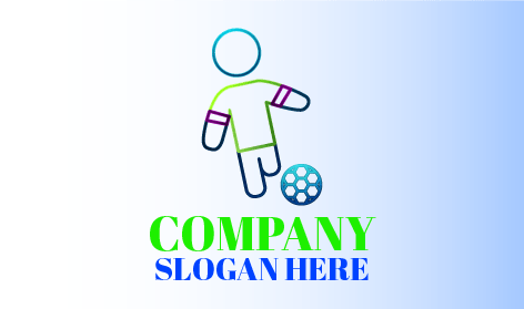 Logo Del Giocatore Di Football Per Bambini