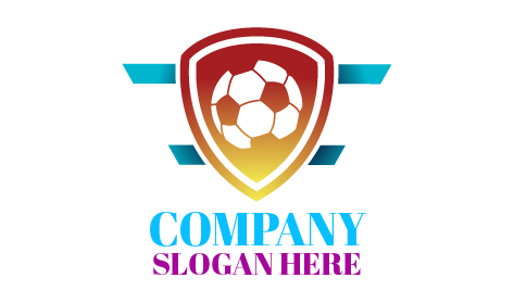 Logotipo De Futebol Com Escudo Vermelho