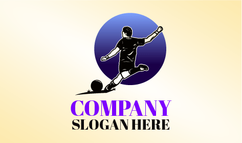 Soccer Player Football Logo