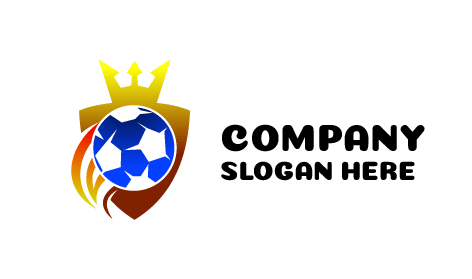 Logo De Football À Badge Jaune