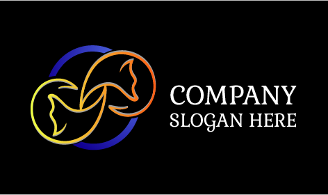 Abstract Fox Design Logo