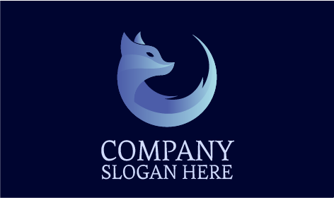 Logo Du Renard Bleu Croissant