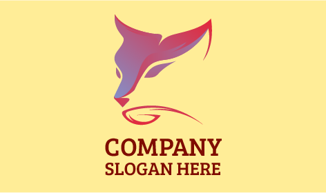 élégant Logo Renard Pastel