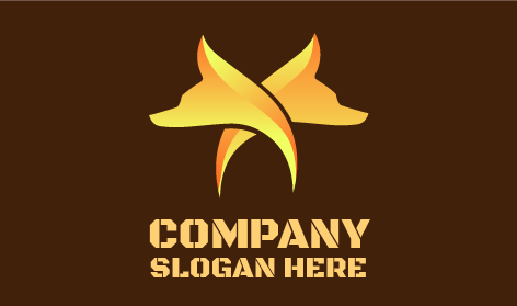 Graceful Fox Pair Logo