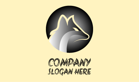 Gray Circle Fox Logo