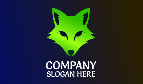 Logo Visage De Renard Vert