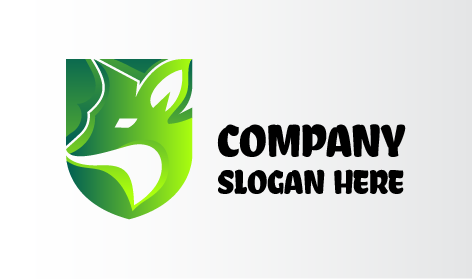 Logo Du Renard à Bouclier Vert