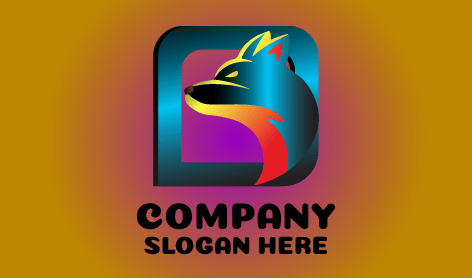 Majestueux Logo De Renard Métallique