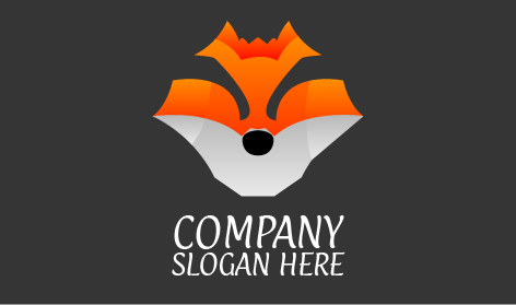 Logo De Renard Orange Qui Regarde Fixement