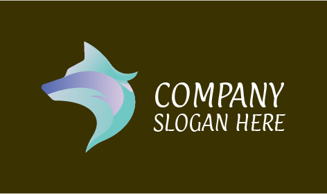 Logo Tête De Renard Pastel