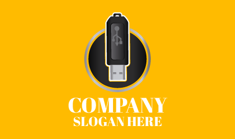 Logo Gadget Flash Drive Hitam
