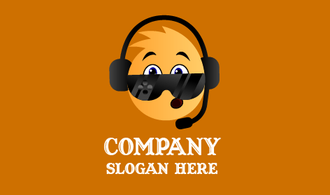 Black Headphones Gadget Logo