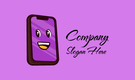 Logo Del Gadget Mobile Dei Cartoni Animati