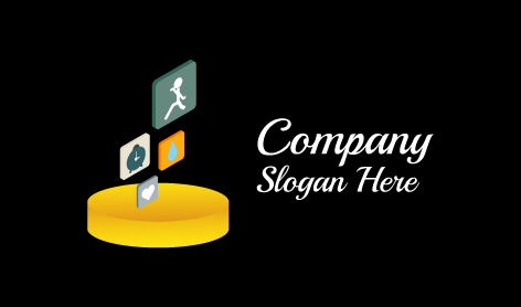 Logo Für Gelbes Plattform-gadget