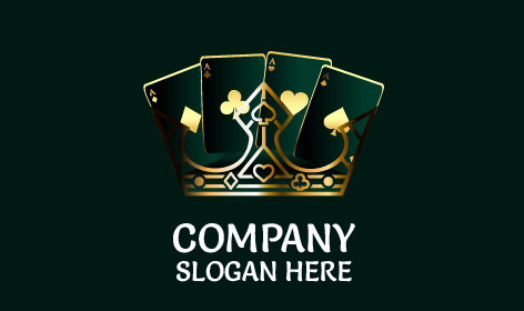 Cards Holding Crown Gambling Logo