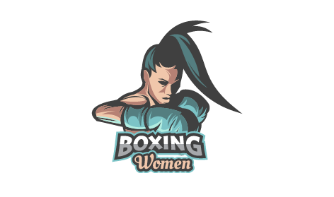 Boxing Woman Gaming Ai Logo