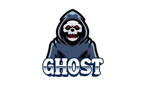 Logo Ghost Skull Gaming Ia