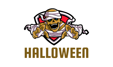 Halloween Mummy Gaming Ai Logo