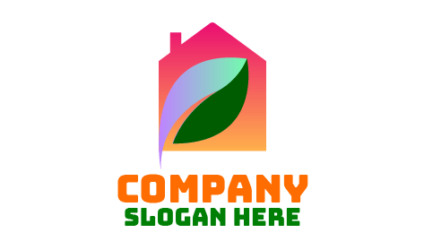 Logotipo Do Jardim De Folhas Rosa Blush