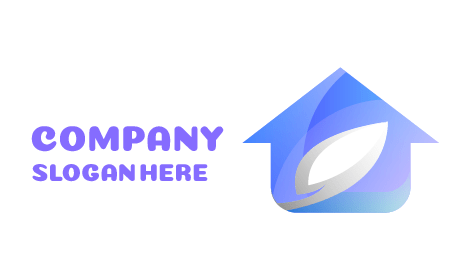 Logo Taman Rumah Berwarna Biru Muda