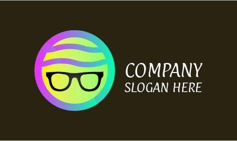 Black Green Glasses Logo