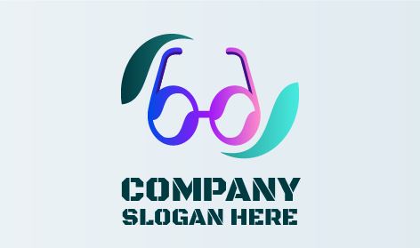 Floating Leaves Glasses Logo