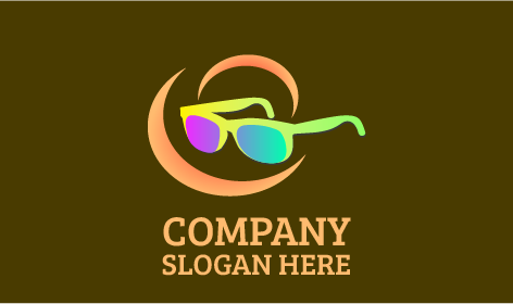 Neon Colorful Glasses Logo