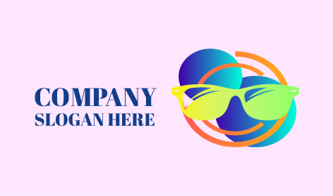 Orange Swirls Glasses Logo