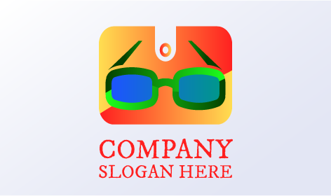 Orange Wallet Glasses Logo