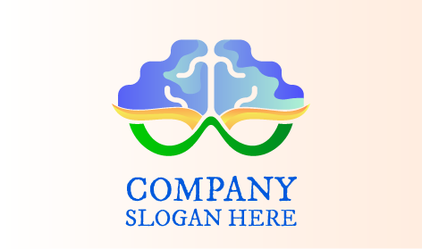 Logotipo De Anteojos Sharp Brain