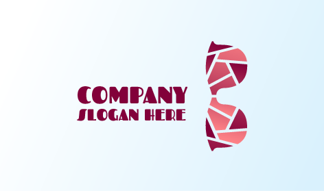 Logotipo Elegante De Gafas En Mosaico