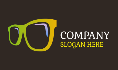 çarpıcı Siyah Gözlük Logosu