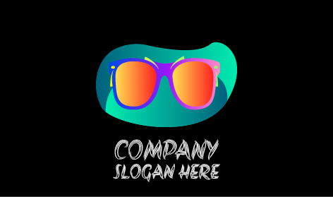 Logotipo De Gafas De Montura Ancha